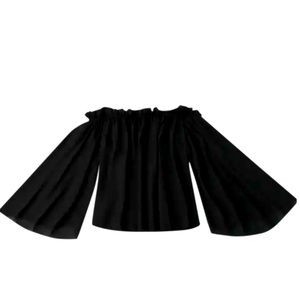 Off The Shoulder Chiffon Ruffle Blouse